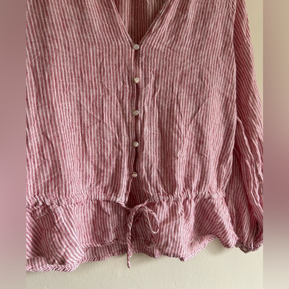 Rails Marti Blouse In Scarlet Stripe Size Medium - image 5
